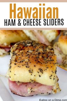 ham and cheese sliders with poppy seed sprinkles