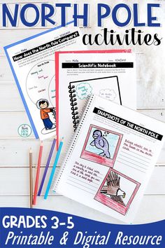 the north pole activities and printables for kids to use on their homeschool