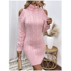 Pink Knit Sweater Dress, Dusty Pink Sweater Dress, Pink Sweater Dress Outfit, Emerald Green Satin Dress, Peekaboo Dress, Blush Pink Sweater, Green Satin Dress, Pink Sweater Dress, Green Long Sleeve Dress