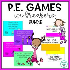 Enjoy all of my PE Ice Breaker Fitness games in one BUNDLE. Your students will love getting to know each other better (as well as you) while they perform exercises to answer questions. Visit my TPT store to purchase! #PEgames #PEteacher #physed #physedteacher #TPTseller Ice Breakers Kids, Pe Bulletin Boards, Fitness Games, Fitness Bottle, Health And Physical Education, Pe Games, Pe Teachers, Secret Power, Ice Breaker Games