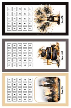 two tickets are shown with the numbers in each one and an image of fireworks on them