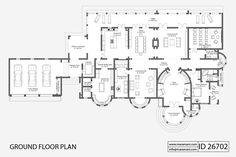 the ground plan for a large house