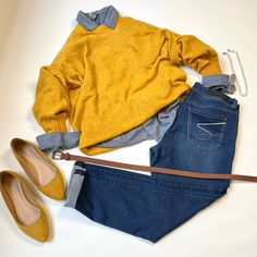 Old Navy Mustard Yellow Crewneck Sweater Boucle Knit Size M 54% Acrylic 44% Nylon 2%Spandex/Elastane Made In Vietnam Rn 54023 Care Instructions: Wash Inside Out Machine Wash Cold Gentle Cycle Only Non-Chlorine Bleach When Needed Dry Flat Cool Iron Matching Flats In Separate Listing Yellow Tops For Workwear In Fall, Trendy Yellow Stretch Sweater, Yellow Tops For Fall Workwear, Yellow Winter Sweater For Workwear, Yellow Winter Sweater For Work, Chic Yellow Sweater, Yellow Fitted Sweater For Layering, Fitted Yellow Sweater For Layering, Mustard Color Outfits