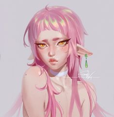 Art Inspiration Drawing, Art Reference Poses, Pretty Art, Cool Artwork, Character Design Inspiration, Pink Hair