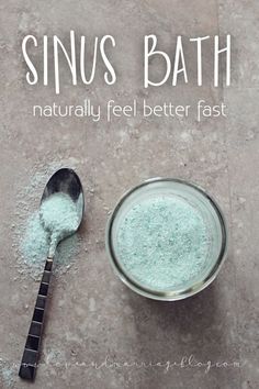 1 cup of Epsom salt, 1/2 cup of baking soda, 5 Peppermint essential oil, 10 drops Eucalyptus essential oils Sinus Relief, Sinus Congestion, Homemade Bath, Homemade Bath Products, Bath Soak, Epsom Salt, Diy Health, Lotion Bars