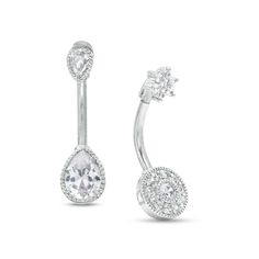 Shimmer in style, this bright CZ belly button ring set will dazzle all day long. Made in surgical-grade stainless steel. Stone: Cubic Zirconia Stone Size: 8 mm, 1.5 x 3 mm, 3 x 5 x 6 x 8 mm Gauge: 14 Fits belly button piercings. Belly Button Piercing, Round Frame, Belly Button, Pear Shaped, Belly Button Rings, Body Jewelry, Ring Sets, Pear, Cubic Zirconia