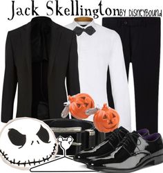 the jack skellingon costume is black and white