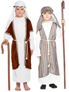 two children dressed up in biblical costumes