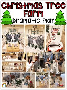 the christmas tree farm dramatic play is an easy and fun way to teach kids how to make