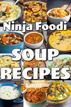 the cover of ninja food soup recipes