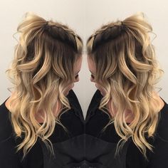 pinterest//*h⃟a⃟d⃟y⃟n⃟ʝɛŋŋıŋɠʂ* Fall Hairstyles, Braided Bangs, Ombré Hair, Short Hairstyle, Long Hairstyles, Hair Envy, Curly Hairstyle