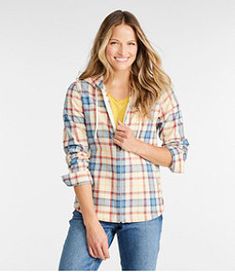 #LLBean: Women's Scotch Plaid Flannel Shirt, Relaxed Zip Hoodie Hoodie Flannel, Rain Jacket Women, Scottish Plaid, Flannel Shirts, Cozy Pullover, Plaid Fabric, Plaid Flannel Shirt, Women's Shirts, Womens Tunics