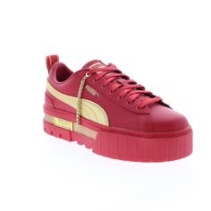 PRICES MAY VARY. Rubber sole Luxury Red High-top Sneakers With Boost Midsole, Puma Mayze Leather Women's, Mayze Puma Sneakers, Puma Mayze Leather, Lifestyle Sneakers, Lace Heels, Trainers Fashion, Puma Platform, Puma Women