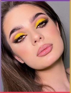 With the right eyeshadow looks your hazel eyes can be more mesmerizing than ever before. Get ready to be inspired by these makeup ideas! Maquillage On Fleek, Makeup Favorites, Yellow Eyeshadow, Easter Makeup, Colorful Eye Makeup, Creative Eye Makeup, Elegant Makeup