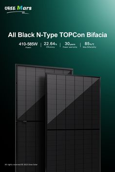 all black n - type topcon biaccia is displayed in this advert