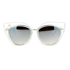 SA106 retro women's unique panel lens butterfly sunglasses. (ss7025rv) Size: one size.  Color: Clear.  Gender: female.  Age Group: adult. Panel Mirror, Double Frame, Womens Sunglasses, Butterfly Sunglasses, Silver Mirror, Retro Women, Oversized Sunglasses, Silver Mirrors, Cloth Bags