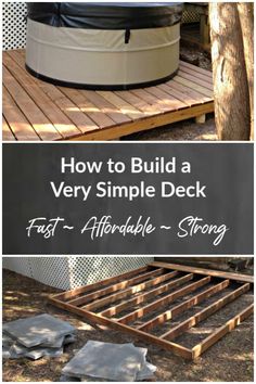 how to build a very simple deck fast - and - frothable strong cover