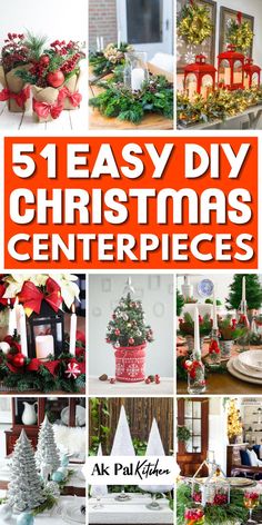 Create stunning DIY Christmas centerpieces for table with these DIY holiday decor ideas! From elegant candlelit arrangements, and floral arrangements to rustic and natural Christmas tablescapes, discover inspiration for festive Christmas table decorations. Whether you prefer modern, traditional, or minimalist designs, find the perfect Christmas table centerpieces for your winter celebrations. Xmas Centerpiece Ideas, Easy Diy Christmas Centerpieces, Diy Christmas Table Decorations, Christmas Table Deco, Diy Christmas Centerpieces, Cheap Christmas Crafts, Christmas Table Decorations Diy