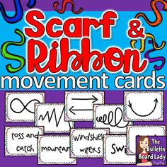 a poster with words and pictures on it that say,'start & riddon movement cards