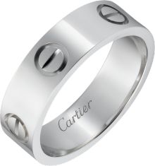 CRB4084900 - LOVE ring - Platinum - Cartier Cartier Men, Cartier Jewelry, Wide Ring, Jewellery Designer, Wide Rings, Platinum Ring