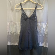 Victoria Secret Sequin & Lace Slip Dress, Size: Small, Color: Black, Sequin Cups, Lightly Lined, No Padding, Adjustable Straps, Sheer Lace Bodice, From The Lacie Collection, Brand New Without Tags, Never Worn, Only Tried On (Unfortunately I Thought I Was Going To Wear This So I Discarded Tags And Packaging), Smoke Free Home. Black Dress With Built-in Bra For Night, V-neck Party Dress With Built-in Bra, Stretch Sleeveless Mini Dress For Night, Sleeveless Stretch Mini Dress For Night, Flirty Fitted Dress For Night, Fitted Mini Dress For Summer Nights, V-neck Dress With Built-in Bra For Night Out, Fitted Flirty Mini Dress For Night, Fitted V-neck Mini Dress For Night