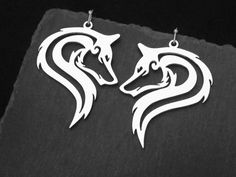 I love this design so much, I now have it available in 3 different sizes with this being the largest. For MATCHING Necklace and other sizes along with other WOLF jewellery in my shop, please click here: https://etsy.me/468FimP All my earrings are sold as a PAIR, but if you would like just a single earring, I am happy to mix and match a pair for you. I have over 300 different earrings available in a choice of Clip on or various metals and styles for pierced ears. Please click here to see the whol Wolf Accessories, Large Wolf, Largest Wolf, Spirit Wolf, Steel Mirror, Wolf Jewelry, Presentation Cards, Handmade Gift Tags, Stainless Steel Cleaning