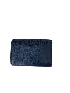 Brand: MICHAEL KORS Style: WALLET Color: BLUE Size: SMALL SKU: 186-186295-2469 CONDITION: GENTLY USED Blue Trifold Wallet With Card Slots For Business, Blue Bifold Card Holder For Formal Occasions, Formal Blue Bifold Card Holder, Formal Blue Wallets With Interior Card Slots, Blue Leather Card Holder For Formal Use, Blue Leather Business Card Holder, Blue Leather Wallets For Formal Occasions, Classic Blue Trifold Wallet With Card Slots, Blue Leather Formal Wallets