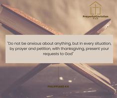 'Do not be anxious about anything, but in every situation, by prayer and petition, with thanksgiving, present your requests to God.' Lift your worries to Him and trust in His perfect plan. #DailyReflection #prayers #bibleverse #prayerfulchristian #PrayerfulChristianHub Philippians 4 6, Daily Reflection, Bible For Kids, Scripture Art