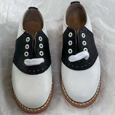 Willits Fits America’s Kids Classic Saddle White Black Brookline Shoes 9.5 M Child’s Casual White Oxfords With Leather Sole, Casual White Oxfords With Rubber Sole, White Oxfords With Round Toe And Rubber Sole, Casual White Oxfords With Round Toe, White Casual Oxfords With Round Toe, Casual White Slip-on Oxfords, White Low-top Oxfords For Spring, White Oxfords With Rubber Sole For Spring, White Low-top Oxfords With Contrast Sole