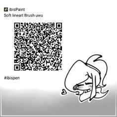 a cartoon character with a qr code on it