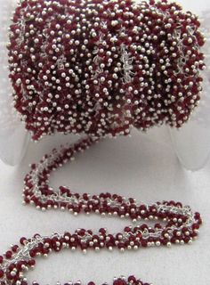 1 Foot -: Rubelite Quartz Rondelle Plain Smooth Size 2mm Wire Wrapped Beaded Dangling Grape Rosary Chain Wholesale Price Sold Per Foot Shape : Rondelle Size : 2mm Color :Red Measurements and weight are close approximations.Chain will be sent in one continue length whatever quantity you order. Great Quality for making Necklace, earrings, Bracelet or any other jewelry. The photographs of the items have been taken in natural daylight, without any enhancements or affects and all attempts have been m India Gift, Rosary Chain, How To Make Necklaces, Wholesale Beads, Quartz Stone, Wire Wrap, Necklace Earrings, Beaded Chain, Rosary