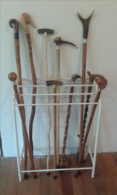 there are many different types of hammers in this rack