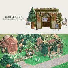 an image of a coffee shop in the shape of a house