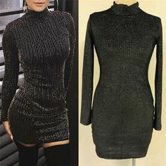 FREE SHIPPING Sexy Women Long Sleeve Sequin Split Dress Glitter Party Dresses JKP3763 Fitted Shiny Long Sleeve Dresses, Shiny Fitted Long Sleeve Dress, Fitted Long Sleeve Shiny Dresses, Winter Party Bodycon Dress, Fitted Winter Bodycon Dress For Party, Fall Club Bodycon Dress With Sequins, Fall Sequin Bodycon Dress For Club, Winter Party Bodycon Dress With Stretch, Holiday Club Bodycon Mini Dress