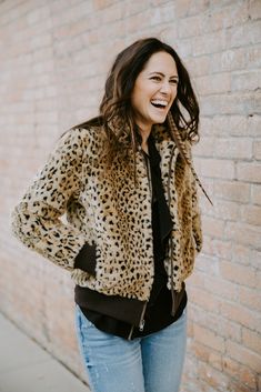 The best idea ever, pair this cute sexy bomber with our pheasant earrings and hit Sin City with your own unique look. Sin City, Pheasant, Animal Print