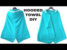 the hooded towel diy is easy to sew and can be used as a cape