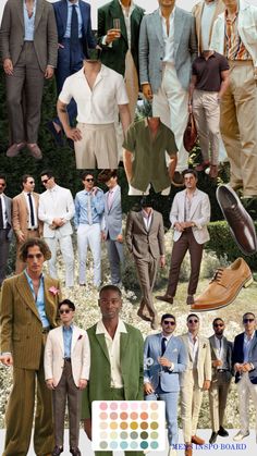 a collage of men in suits and ties