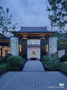 Japanese Style House Exterior, Japanese Gate, Chinese Style Interior, Chinese Element, Zen Design, Classical Architecture