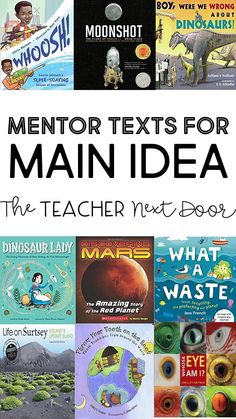 many different books with the title mentor texts for main idea