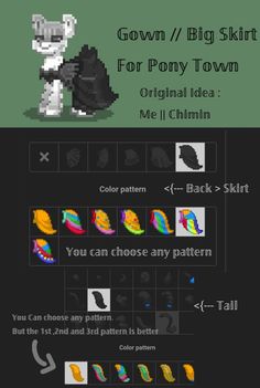 an info sheet showing how to use the color scheme for different items in this game