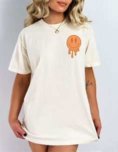 TEE: We use a special vintage washed Comfort Color tee that feature an oversized unisex fit. Stick TTS for a relaxed loose fit, size up for super oversized perfect with biker shorts or size down for a true feminine fit. I upsize to a 2x for a really slouchy oversized fit. You can also upsize 2-3 sizes for a dress look which is trending right now! SWEATSHIRT: We use a classic heavy cotton sweatshirts that feature an oversized unisex fit. Stick TTS for a relaxed loose fit, size up for super oversi Casual Distressed T-shirt For Loungewear, Acid Wash Crew Neck T-shirt For Loungewear, Trendy Oversized Acid Wash T-shirt, Distressed Crew Neck T-shirt For Loungewear, Oversized Soft-washed White T-shirt, Acid Wash Short Sleeve T-shirt For Loungewear, White Washed Graphic Tee, Casual White Washed T-shirt, Oversized Washed Graphic Tee