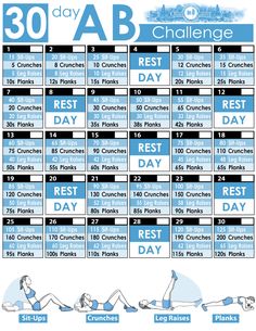 the 30 day ab challenge poster