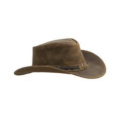 PRICES MAY VARY. 100% Full Grain Cow Hide Leather Leather strap Hatband with Laces & Conchos Steel Shapeable wire in Brim UPF 50+ Water Resistant Whenever you're headed outdoors, our classic Cowhide Antique Hat is your trusted, everyday headwear.  Our hat is crafted of naturally water resistant full grain cowhide leather, trimmed with a Leather strap band with laces and brass conchos which adds a fine finish to your leisure wardrobe.  Crafted with a wide brim to protect from the summer sun, a ch Sigma Man, Sombrero Cowboy, Outdoor Hut, Leather Cowboy Hats, Outback Hat, Antique Hats, Chapeau Cowboy, Windy Weather, Country Wear