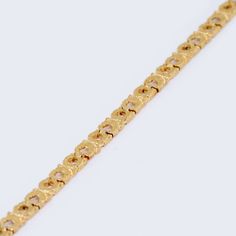 For a timeless, elegant accessory, look no further than this 14K gold bracelet with a unique stone design. Crafted from the finest materials and featuring intricate detailing, it is a luxurious addition to any ensemble. Enjoy the luminous beauty of gold and the eye-catching design of the stones for a regal and exclusive look. Details: Metal: 14K Yellow Gold Length(Inch): 7 1/4 Width(mm): 4 Item #: 14KBR5011 Luxury Diamond Bracelet With Intricate Design, Exquisite Yellow Gold Diamond Bracelet For Formal Occasions, Exquisite Yellow Gold Diamond Bracelet For Formal, Intricate Design Gold Bracelet For Formal Occasions, Luxury Diamond Bracelet With Intricate Design For Formal Occasions, Formal Yellow Gold Bracelet With Intricate Design, Luxury Gold Bracelets With Elegant Design, Luxury Gold Bracelet With Elegant Design For Formal Occasions, Luxury Gold Bracelet With Elegant Design For Formal Events