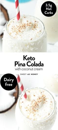 Authentic Pina Colada Recipe, Keto Friendly Fruit, Sugar Free Cocktails, Coconut Cocktail, High Sugar Fruits, Pina Colada Smoothie, Pina Colada Recipe