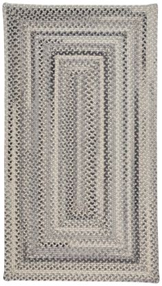 a gray and white rug on a white background