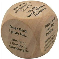 Prayer Cube Material - Wood Catholic / Christian Prayer Starter Dice Size - 1 1/4 Inches (High) x 1 1/4 Inches (Wide) x 1 1/4 Inches (Deep) The Prayer Cube Features 6 Different Prayer Beginnings That You and Your Child can Work Together to Create the Ending for Prayer Beginnings Include "Dear God, Today I Need Your Help With ...", "Dear God, I am Sorry For...", "Dear God, I Pray For...", "Heavenly Father, I Praise You For...", "Dear God Thank You For...", and "Dear Lord, I Need to Forgive..." an Wood Cube, Puzzle Games For Kids, Cube Toy, Christian Prayers, Fun For Kids, Dice Games, Dear Lord, Early Education, Dear God