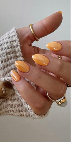 Nagel Tips, Dipped Nails, Orange Nails, Manicure Y Pedicure, Chrome Nails, Fall Nails