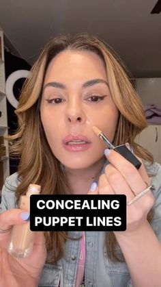 How To Hide Frown Lines With Makeup, Hide Smile Lines Makeup, Marionette Lines Makeup, Facelift With Makeup, How To Hide Marionette Lines With Makeup, How To Hide Smile Lines With Makeup, How To Cover Smile Lines With Makeup, How To Hide Jowls With Makeup