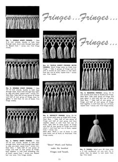 the instructions for how to crochet fringes